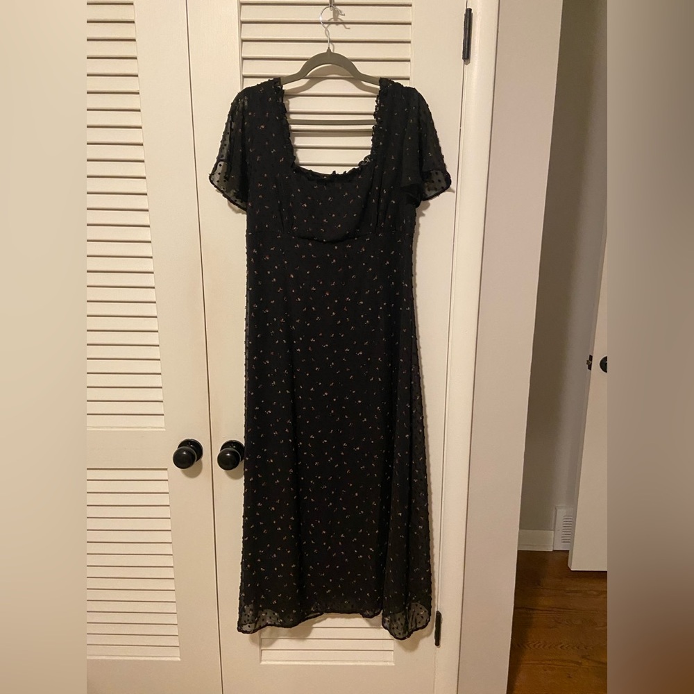 Lulus Black Floral Dress